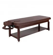 Массажный стационарный стол Mizomed Essence-Flat SEF3S30+H+S, Коричневый с полкой